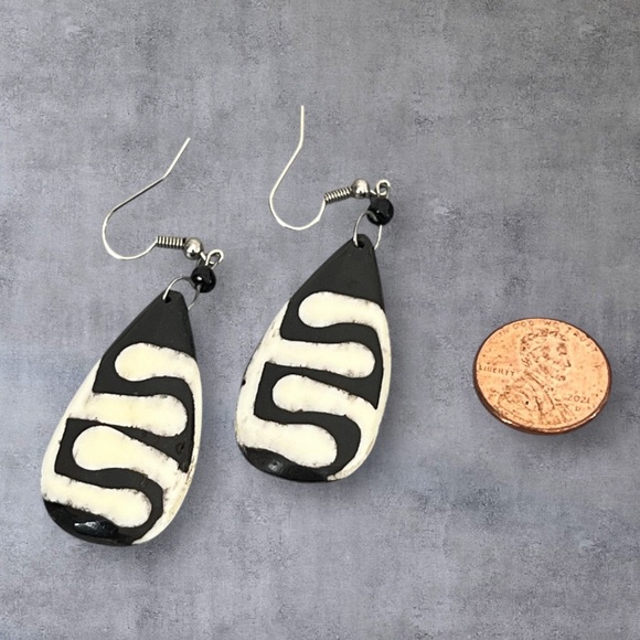 Set of 2 stretchy bracelet Black & gray faux crystals - Picture 3 of 3